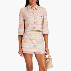 NWT Maje Cropped Metallic Boucle Tweed Jacket Size S Designer ~ Spring!